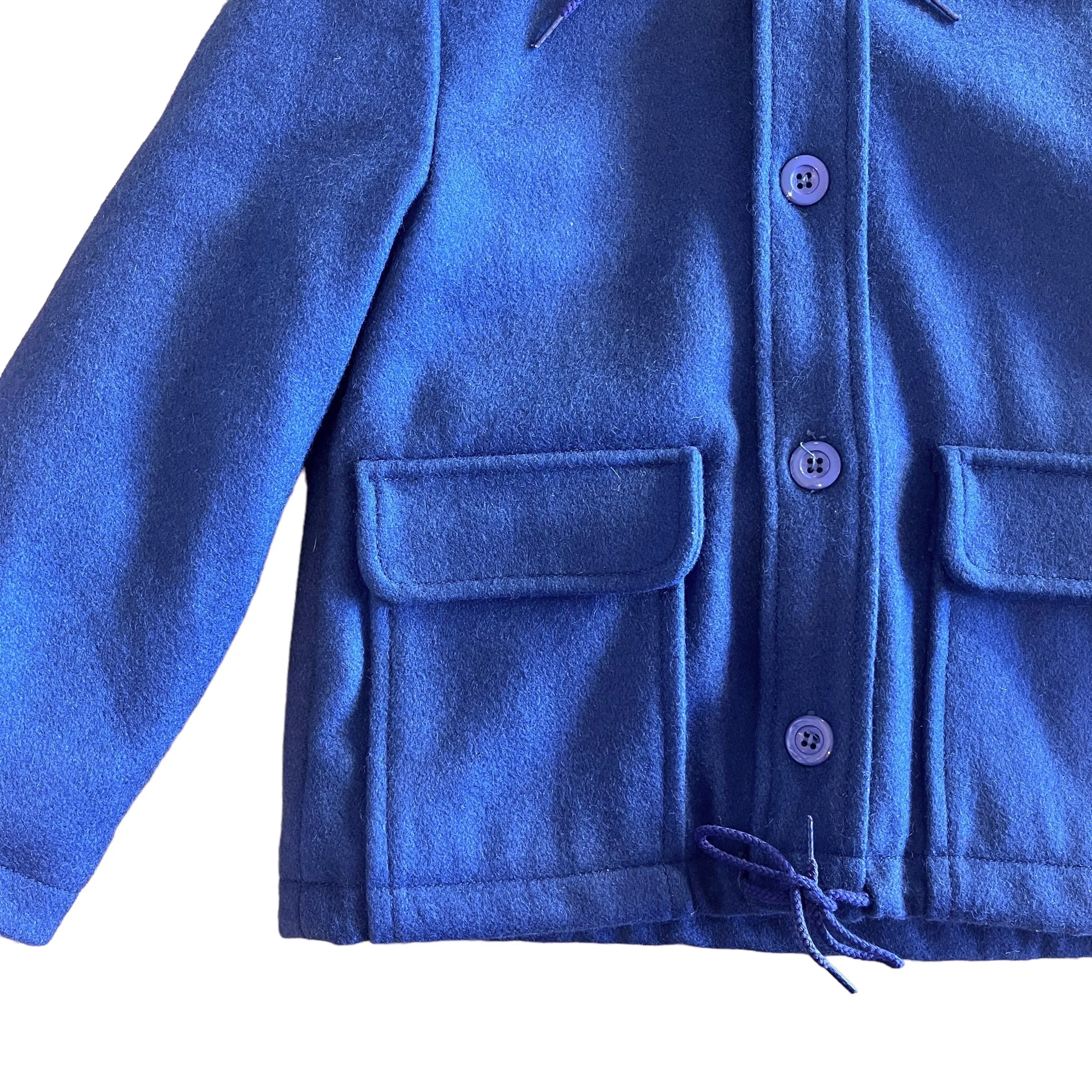 1970's Blue Wool Coat  5-6Y