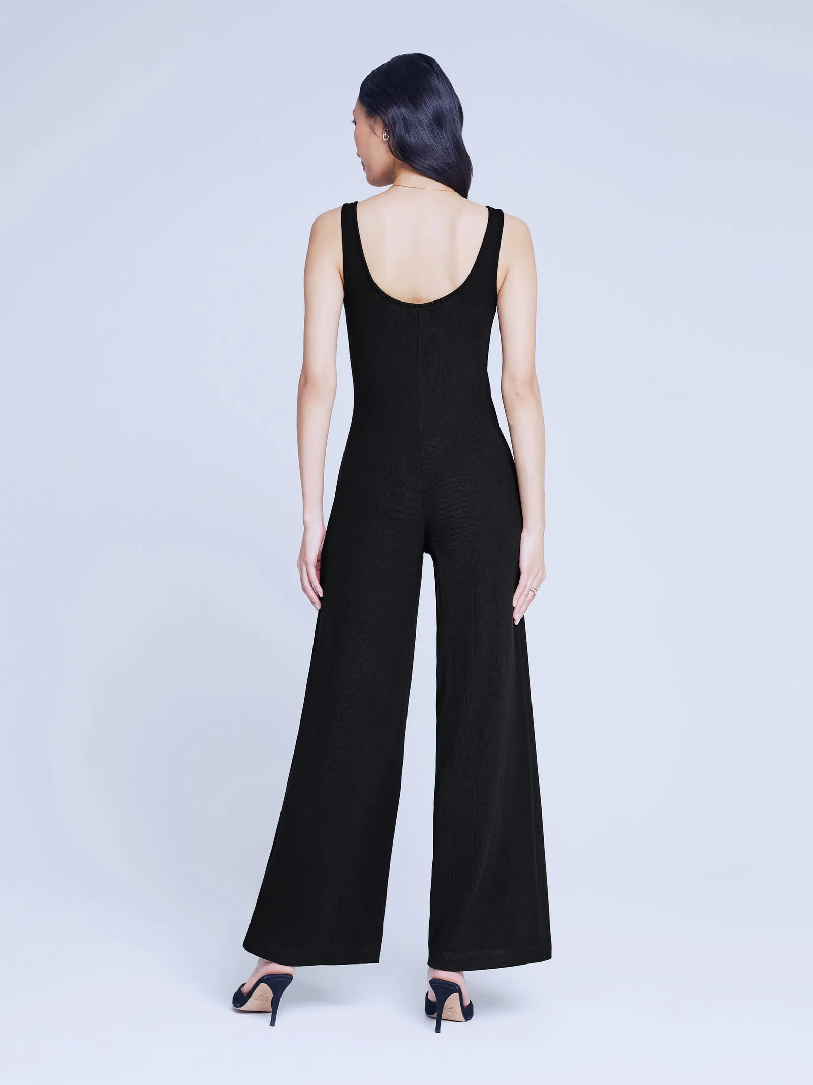 7117kmrB L'AGENCE Evette Sleeveless Jumpsuit