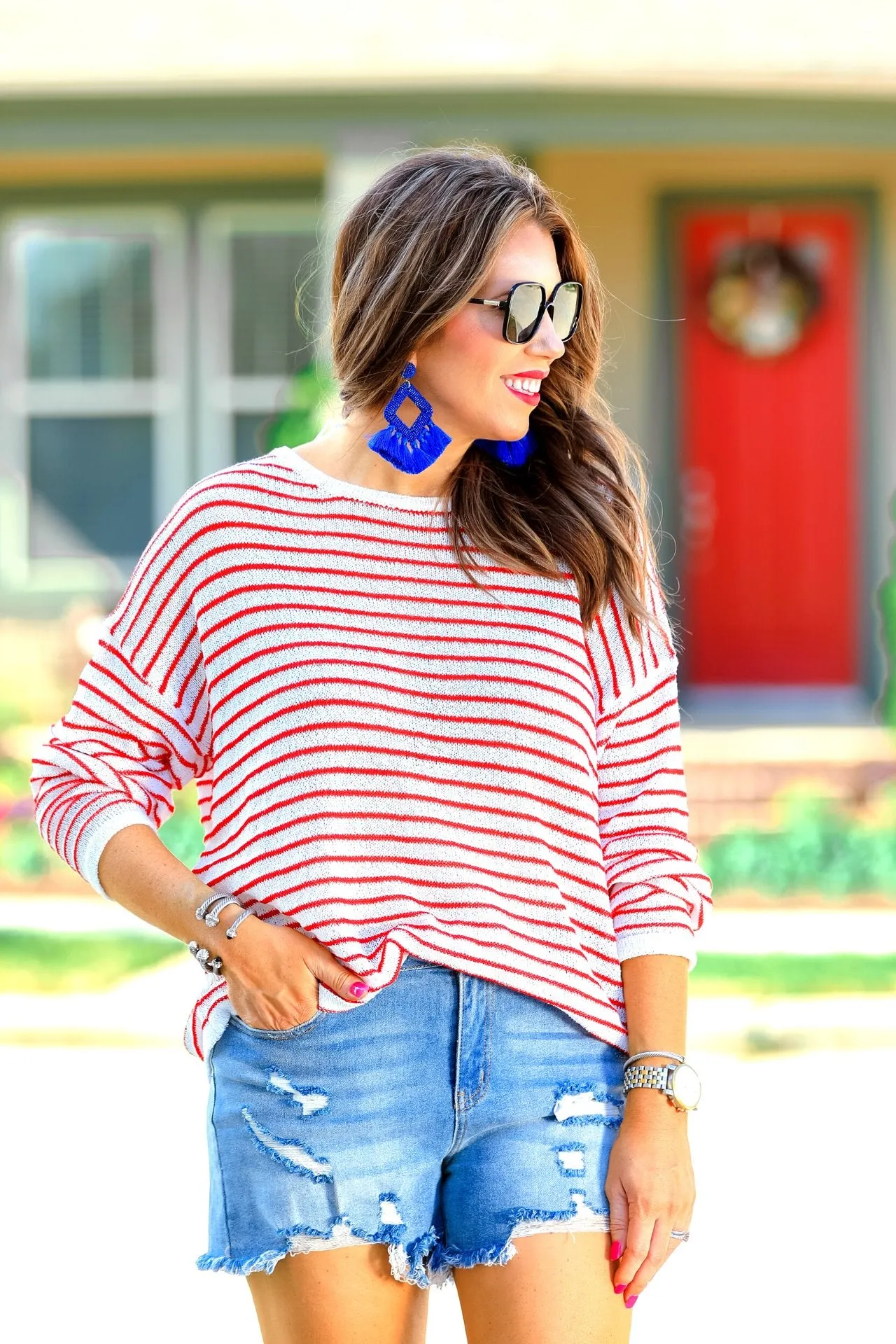 Abigail Striped Lightweight Sweater