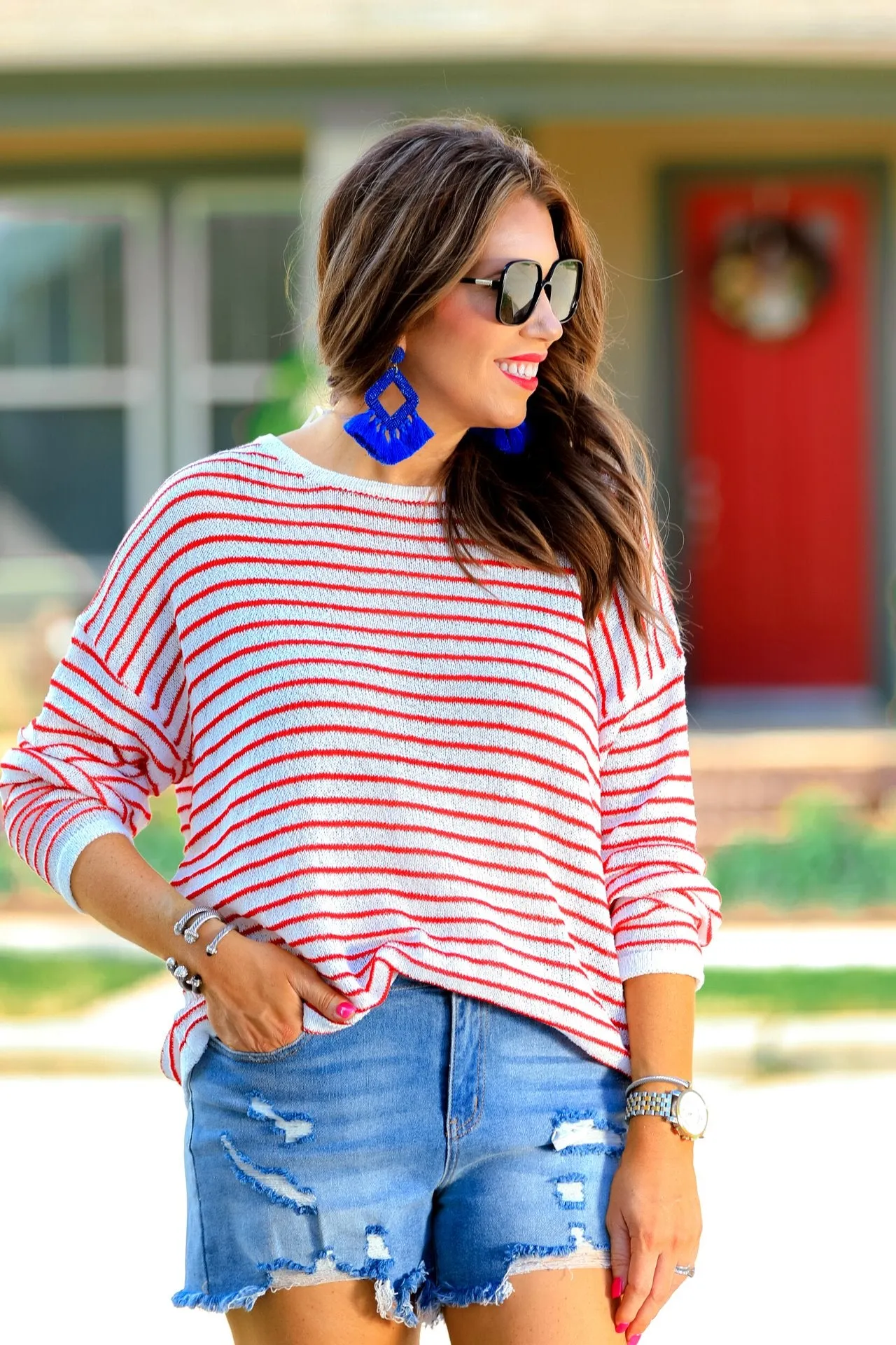 Abigail Striped Lightweight Sweater