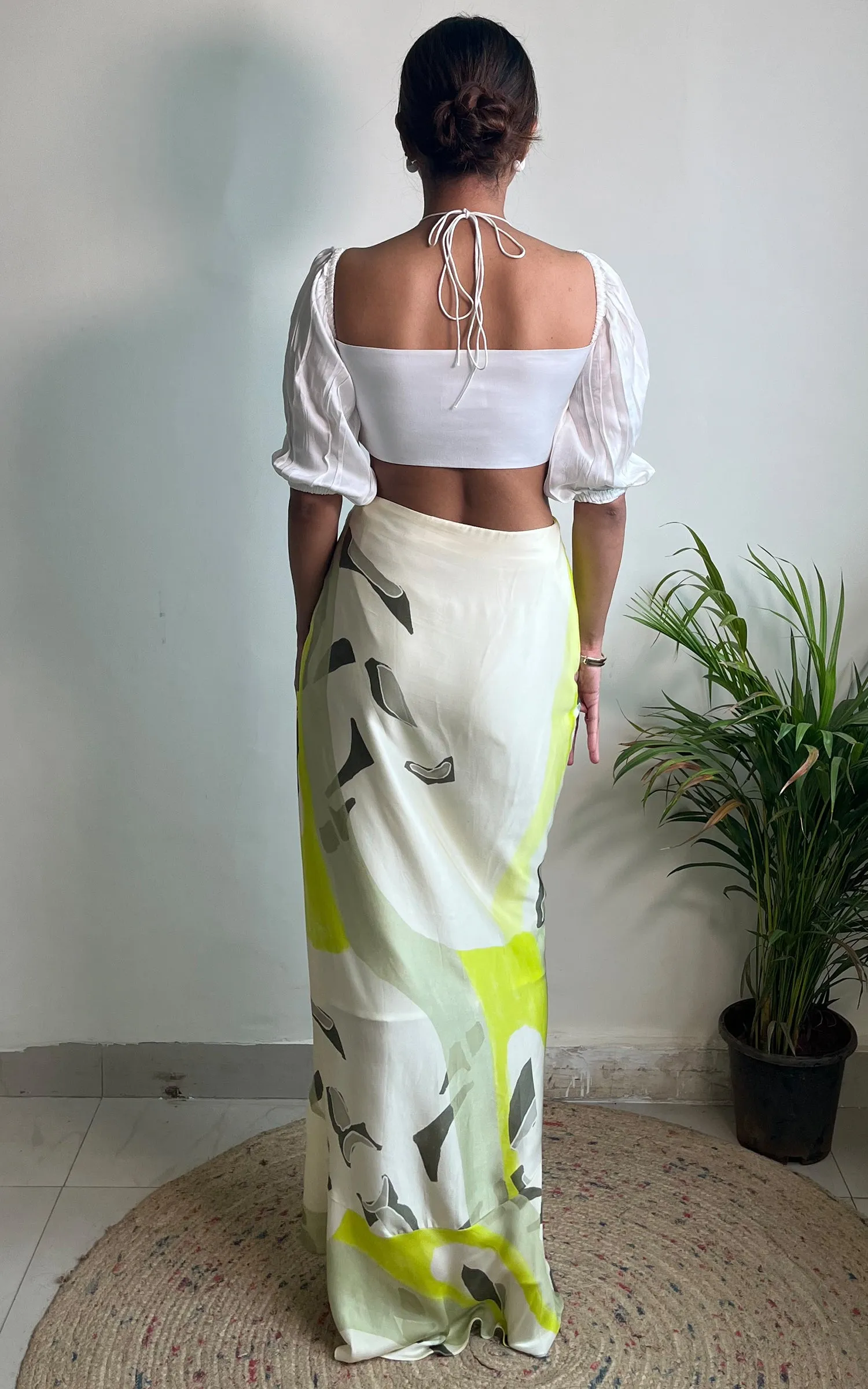 Abstract Printed Skirt Set