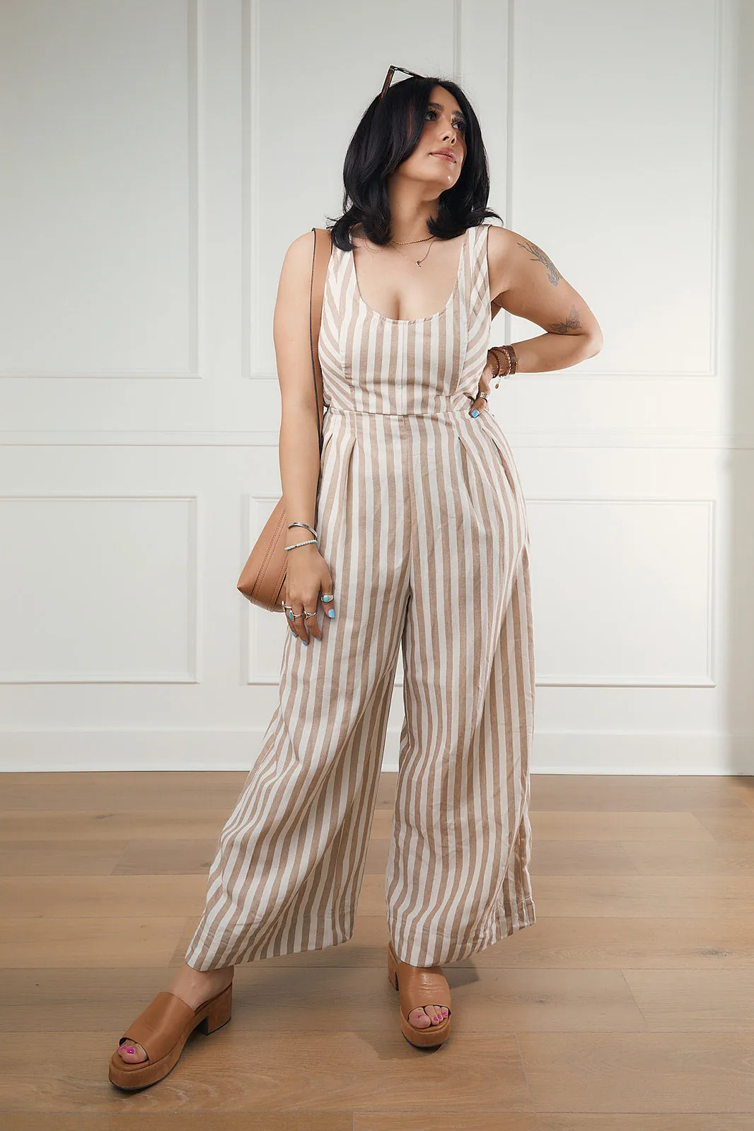 All I Want Striped Jumpsuit