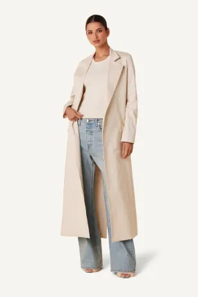 ANAHIT TWILL COAT | GARDENIA