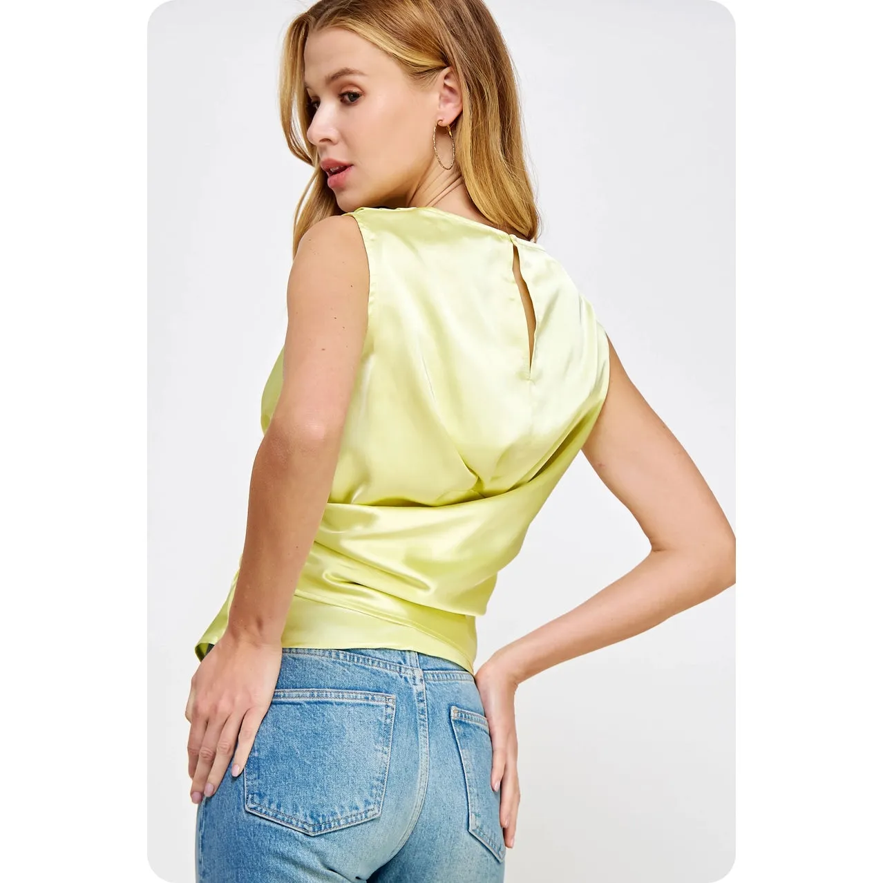 Andie Satin Sleeveless Blouse