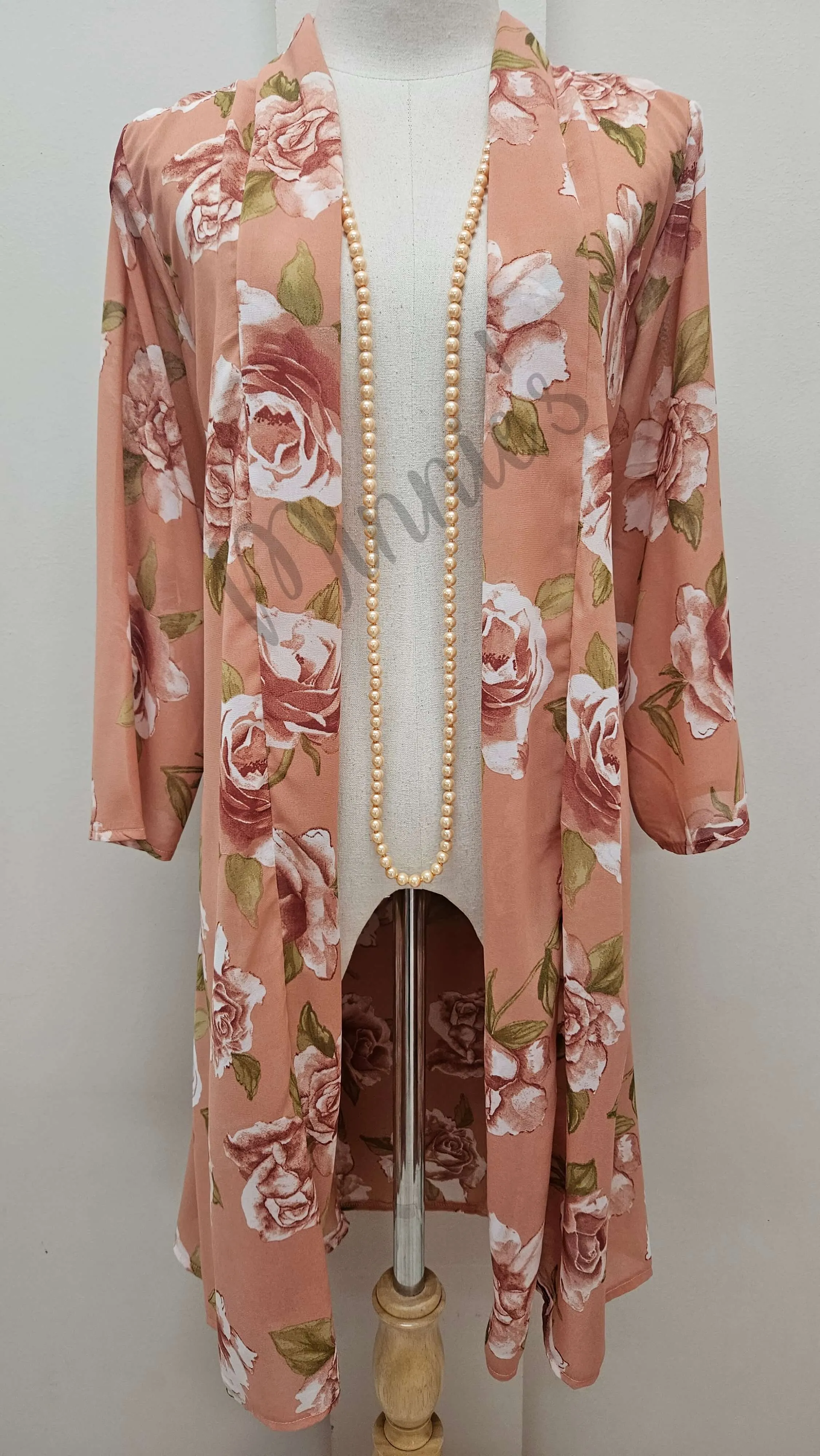 Apricot Printed Chiffon Jacket SH0142