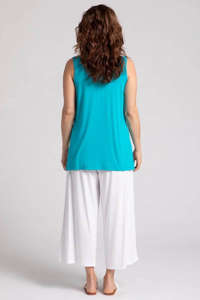 Bamboo Reversible Go To Tank | Turquoise