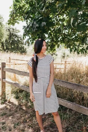 Becky Striped Midi Dress