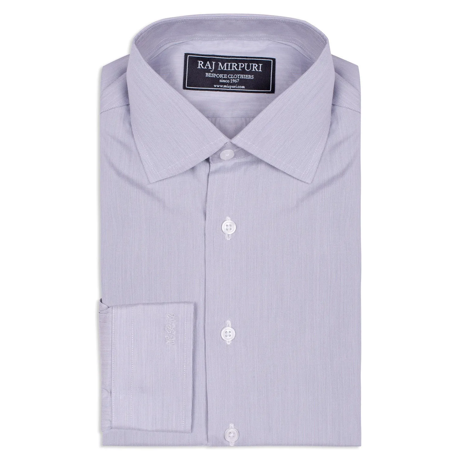 Bespoke - Grey Hairline Striped Shirt