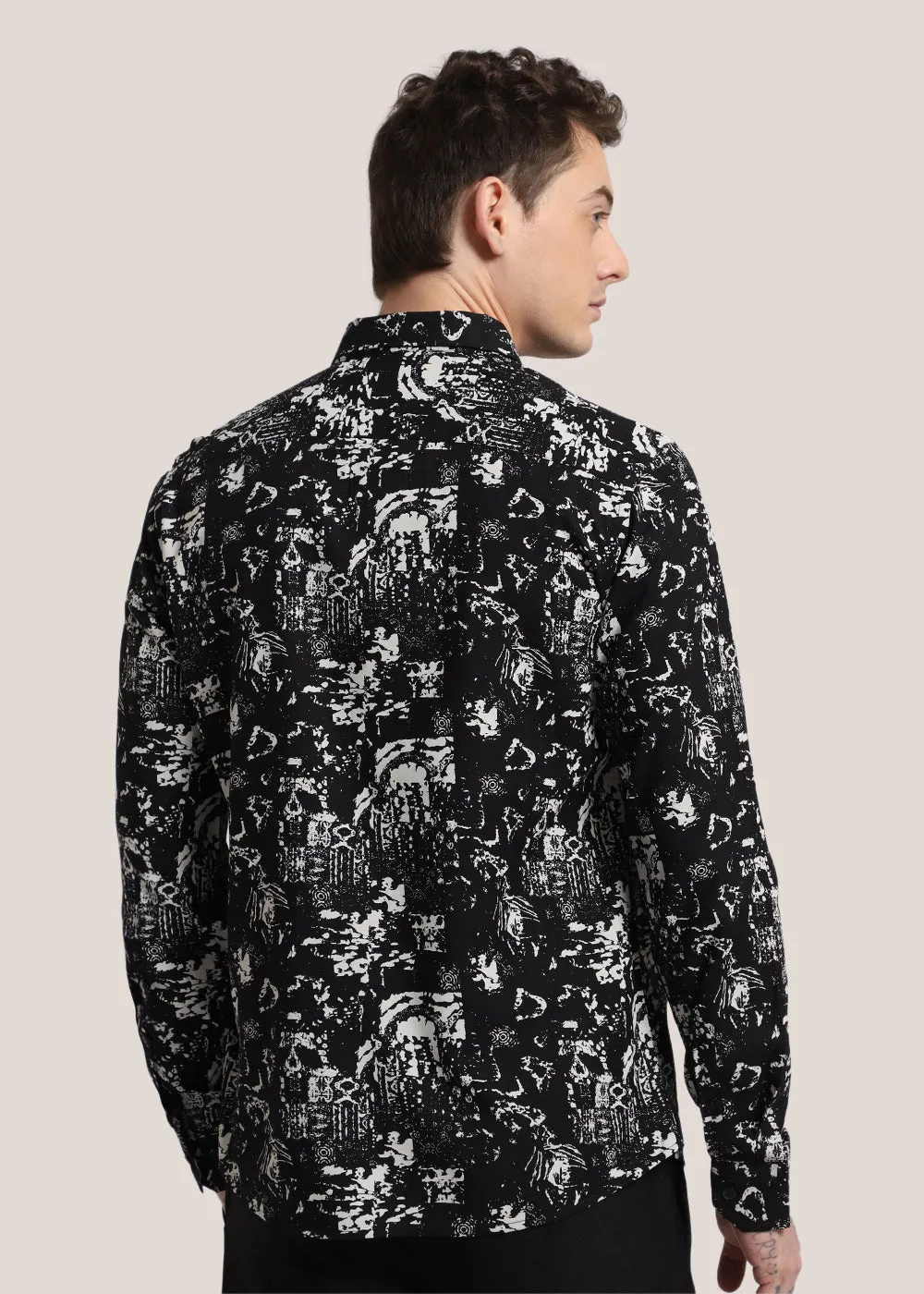 Black Abstract Printed shirt