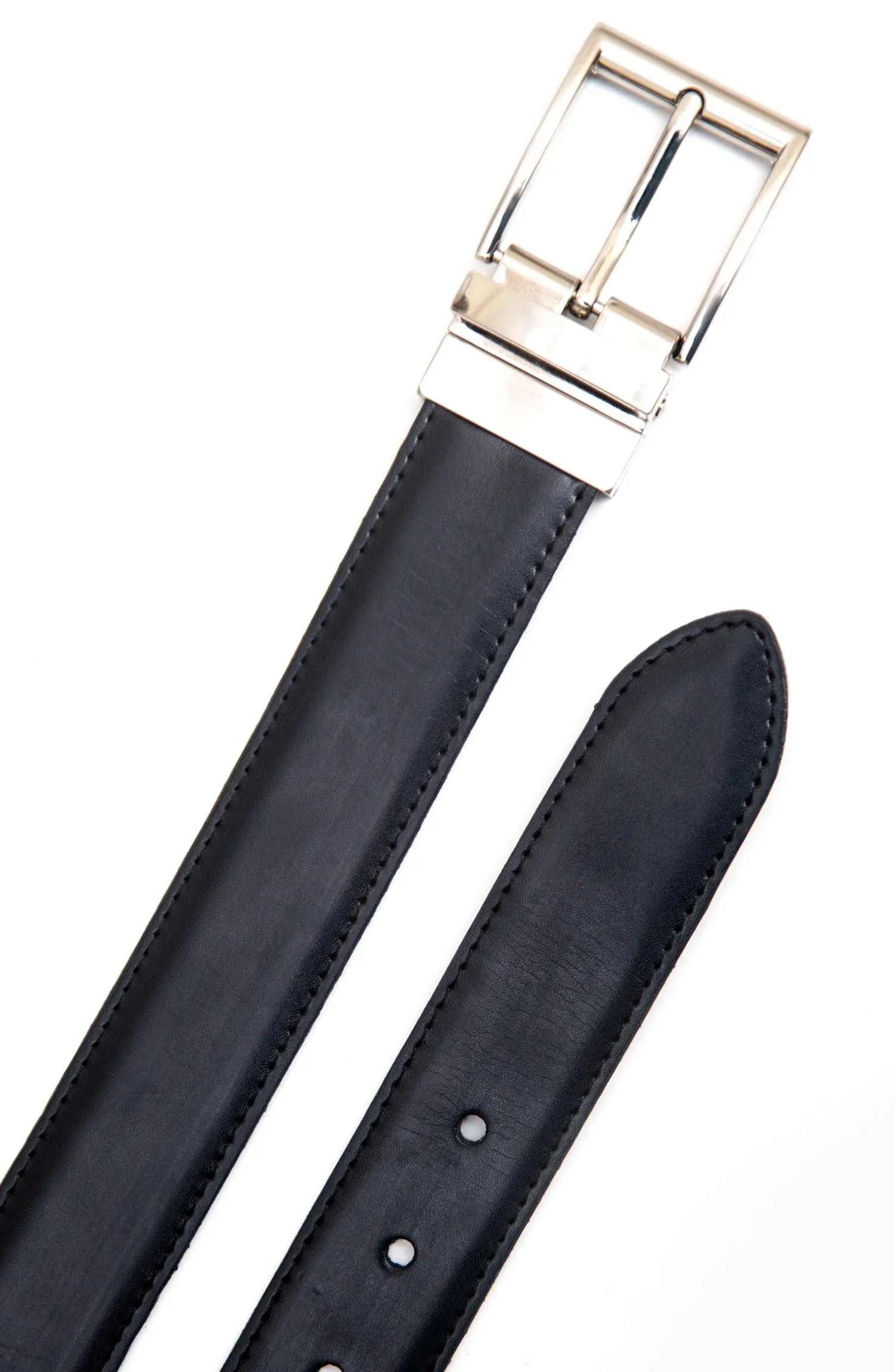 Black and Brown Reversible Leather Belt