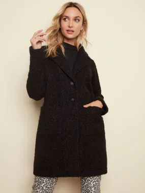 BLACK BOUCLE COAT