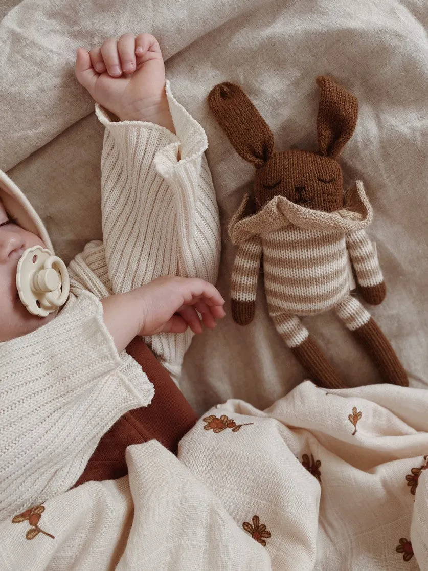 Bunny with Sand Striped Romper