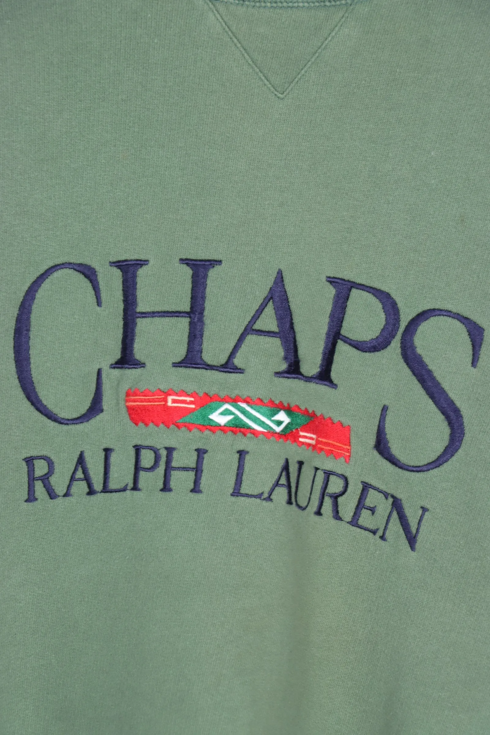 CHAPS RALPH LAUREN Green Embroidered Sweatshirt (XXL)