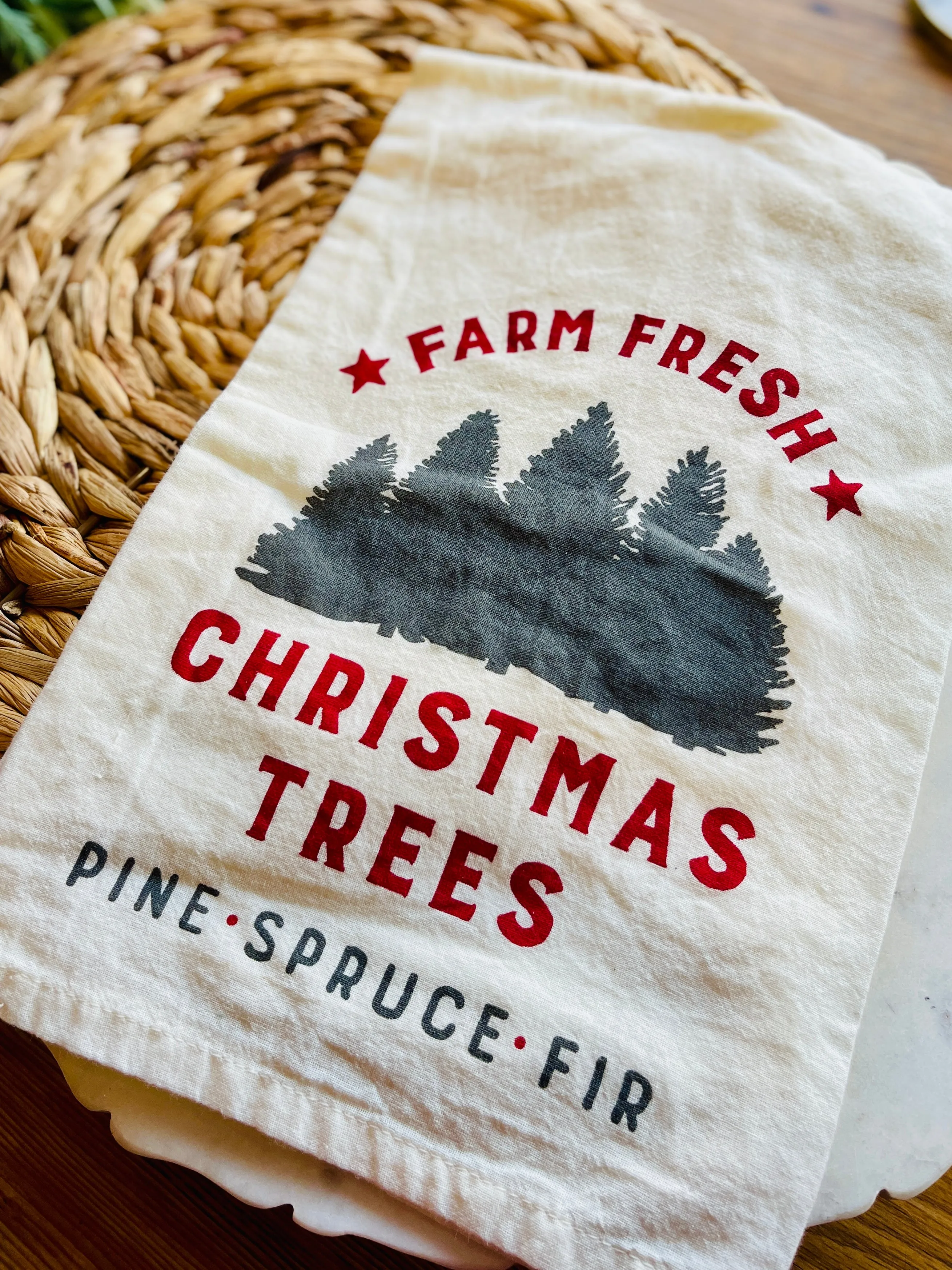 Christmas Trees Tea Towel