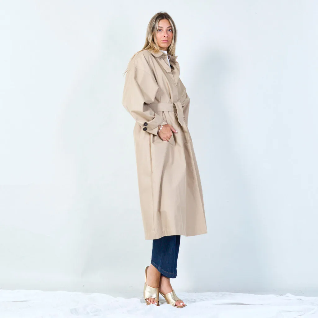 Classic belted trench coat wholesale