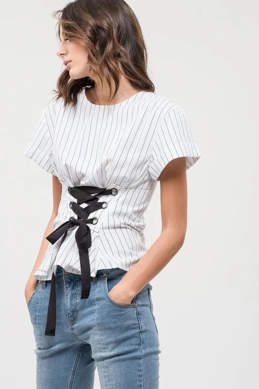 Corset Striped Top