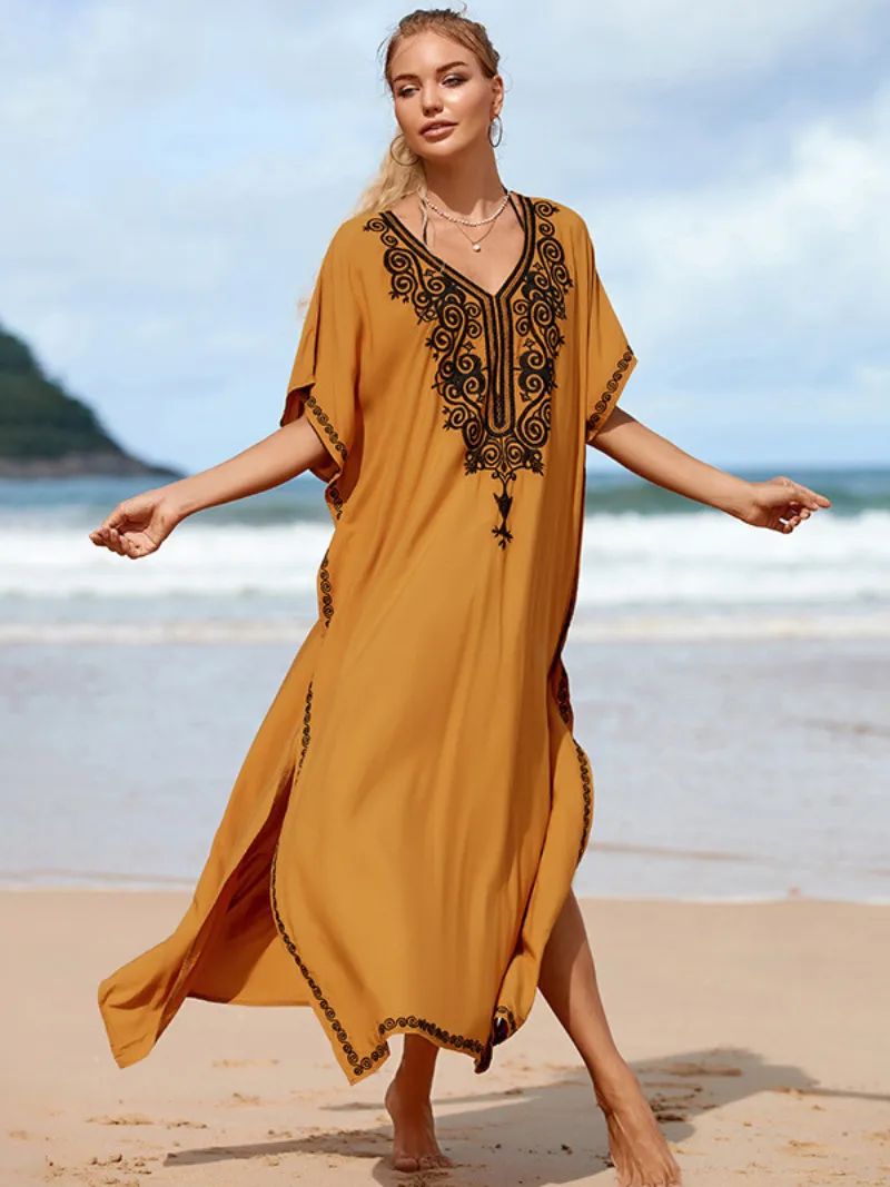 Crazy Love Women's Rayon Stylish Kaftan Dress