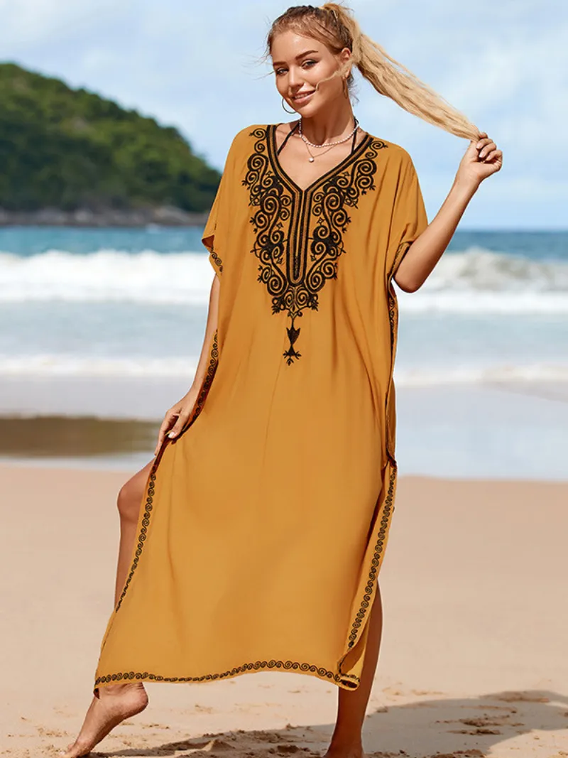 Crazy Love Women's Rayon Stylish Kaftan Dress