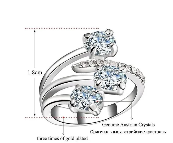 CZ Crystal Stylish Silver Ring