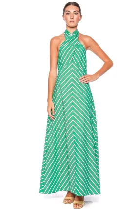 Dawn Striped Halter Maxi Dress