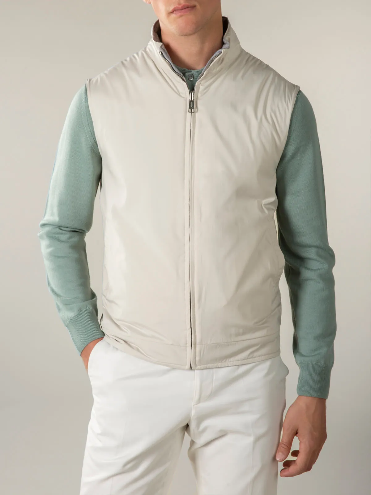 Ecru Reversible Resort Body Warmer