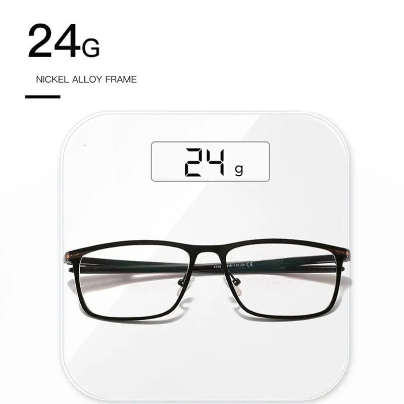 Fashion High Quality Alloy Men Glasses Frame Optical Prescription Eyeglasses Full Rim Business and Sporty Comfortable UV400