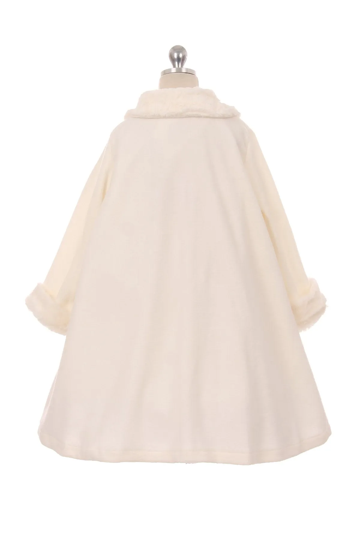 Fleece Cape-Style Girls Coat