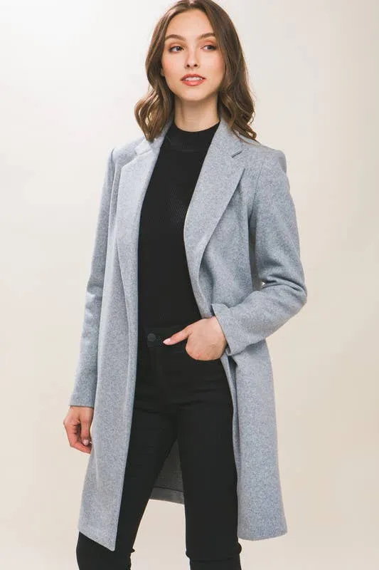 Fleece Long Line Coat