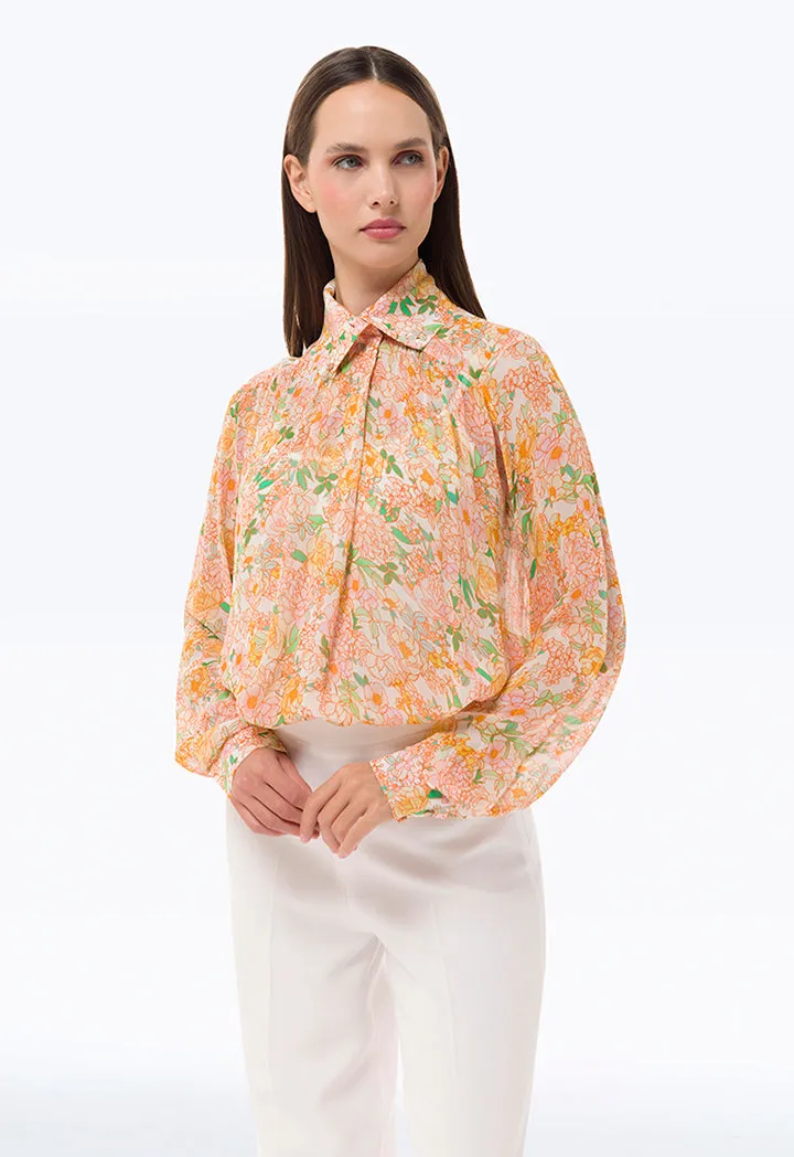 Floral Printed Soft Loose Blouse