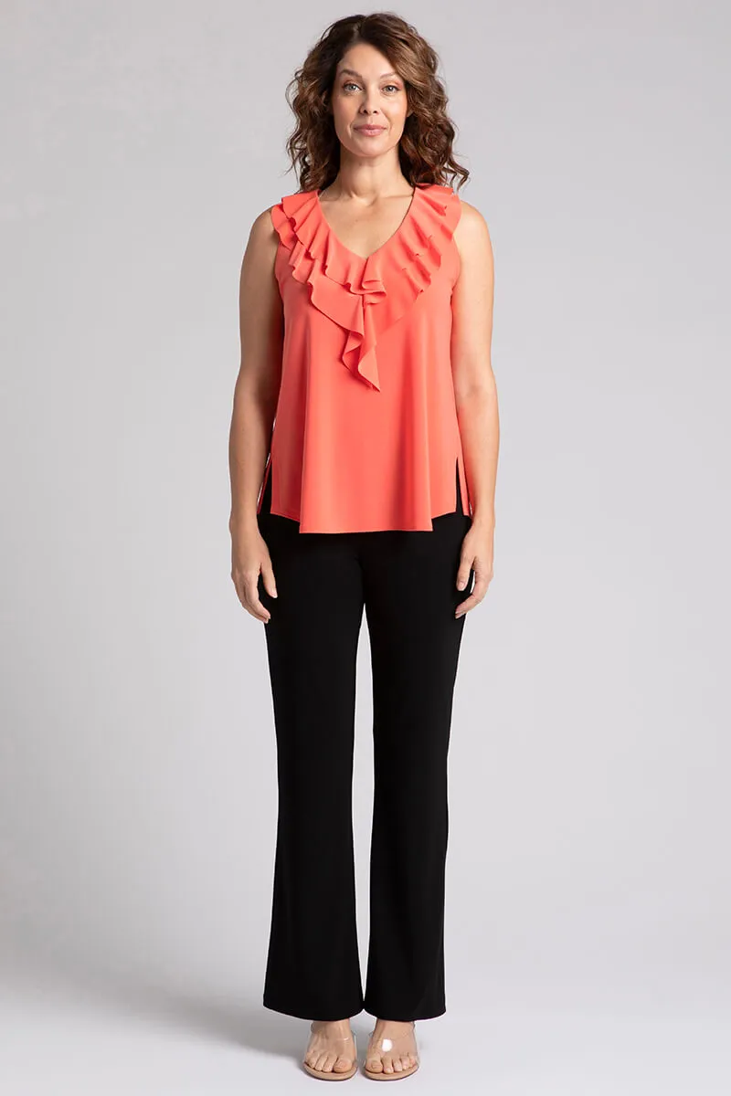 Flutter Sleeveless Top | Coral