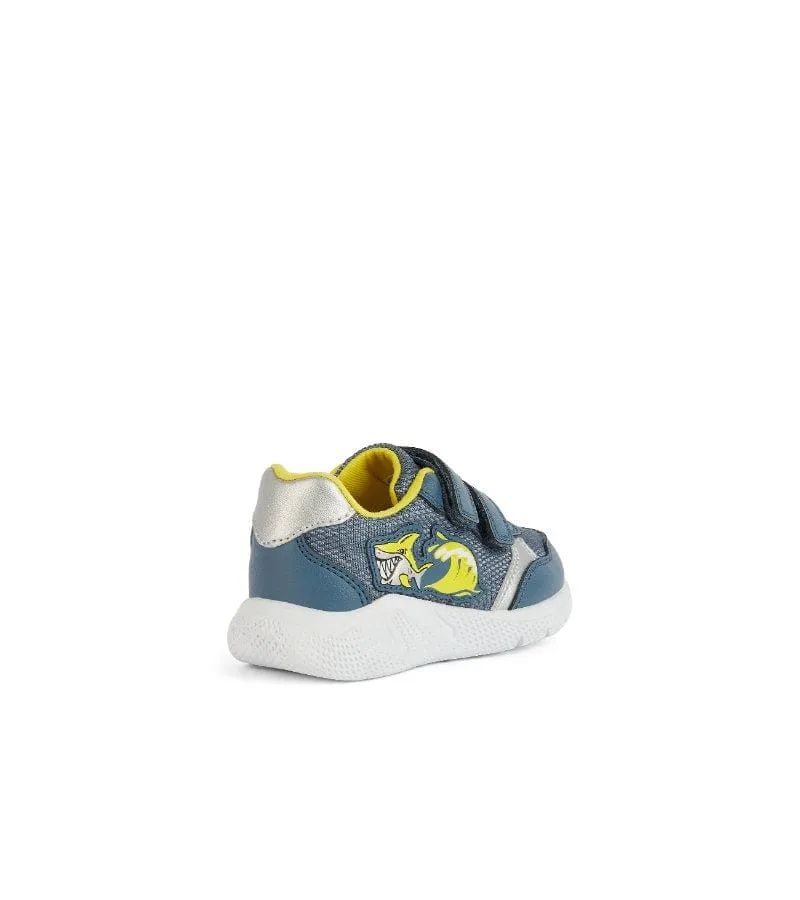 Geox Infant Boys Blue Shark Mesh Casual Sporty Trainer Sprintye - B454UA