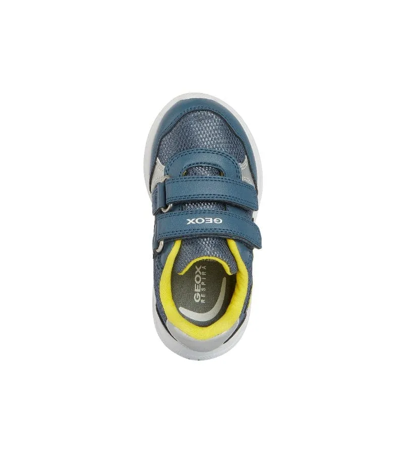 Geox Infant Boys Blue Shark Mesh Casual Sporty Trainer Sprintye - B454UA