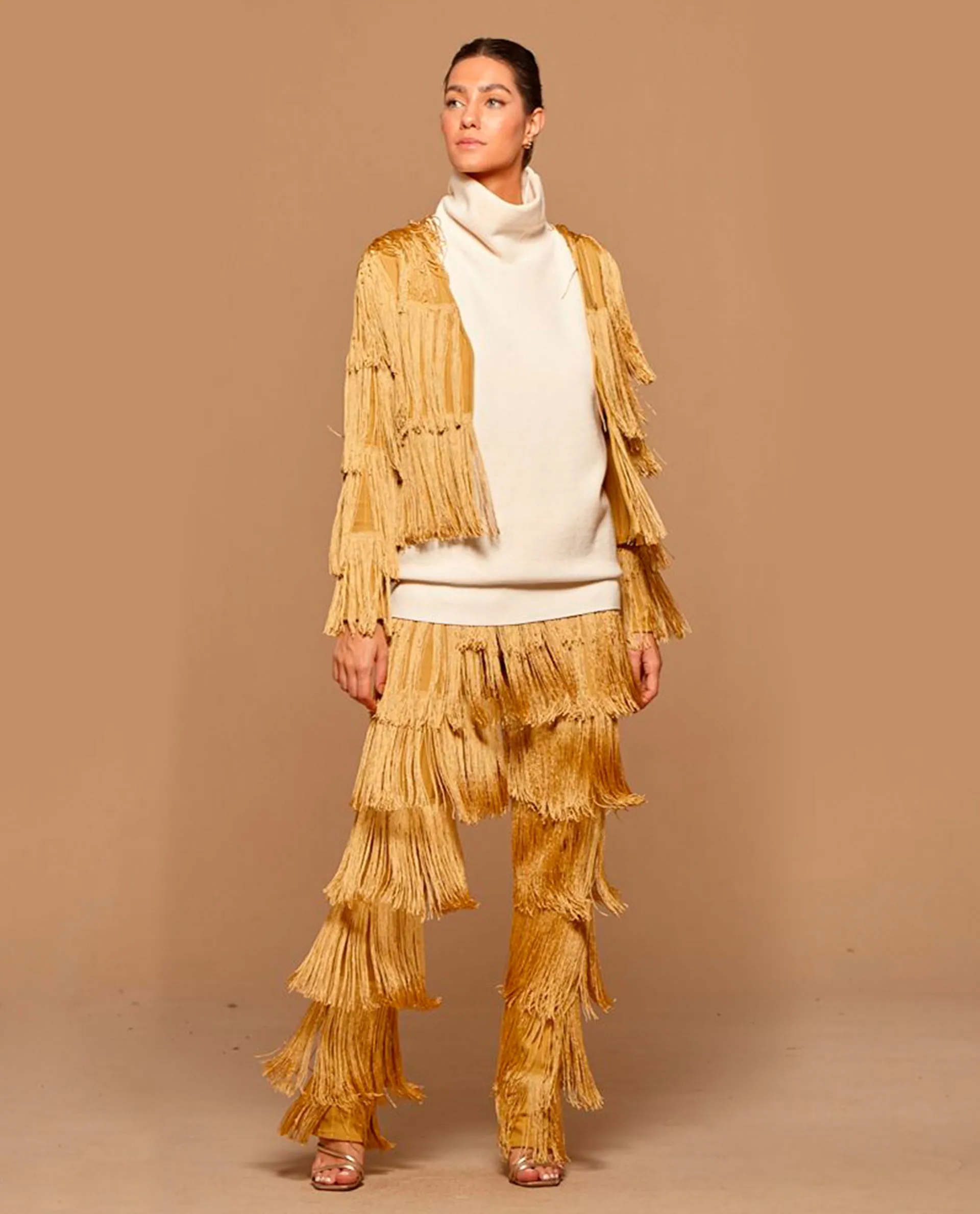 Gold Fringes Coat