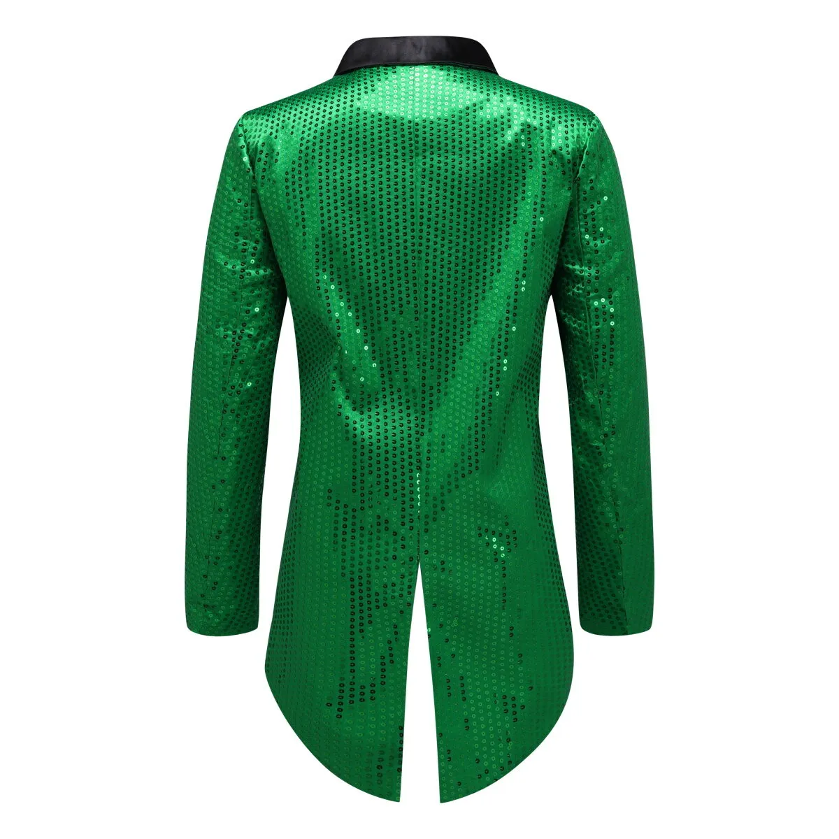 Green Sequin Decorated Swallowtail Coat