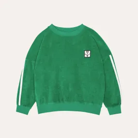 Green Sporty Oversized Kids Sweatshirt