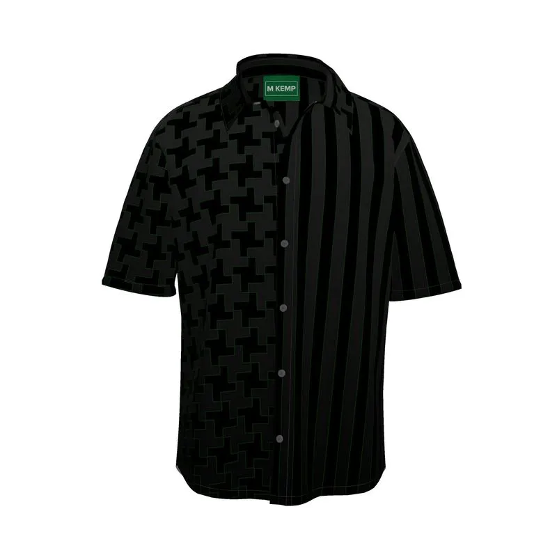 Houndstooth & Striped Mens Shirt