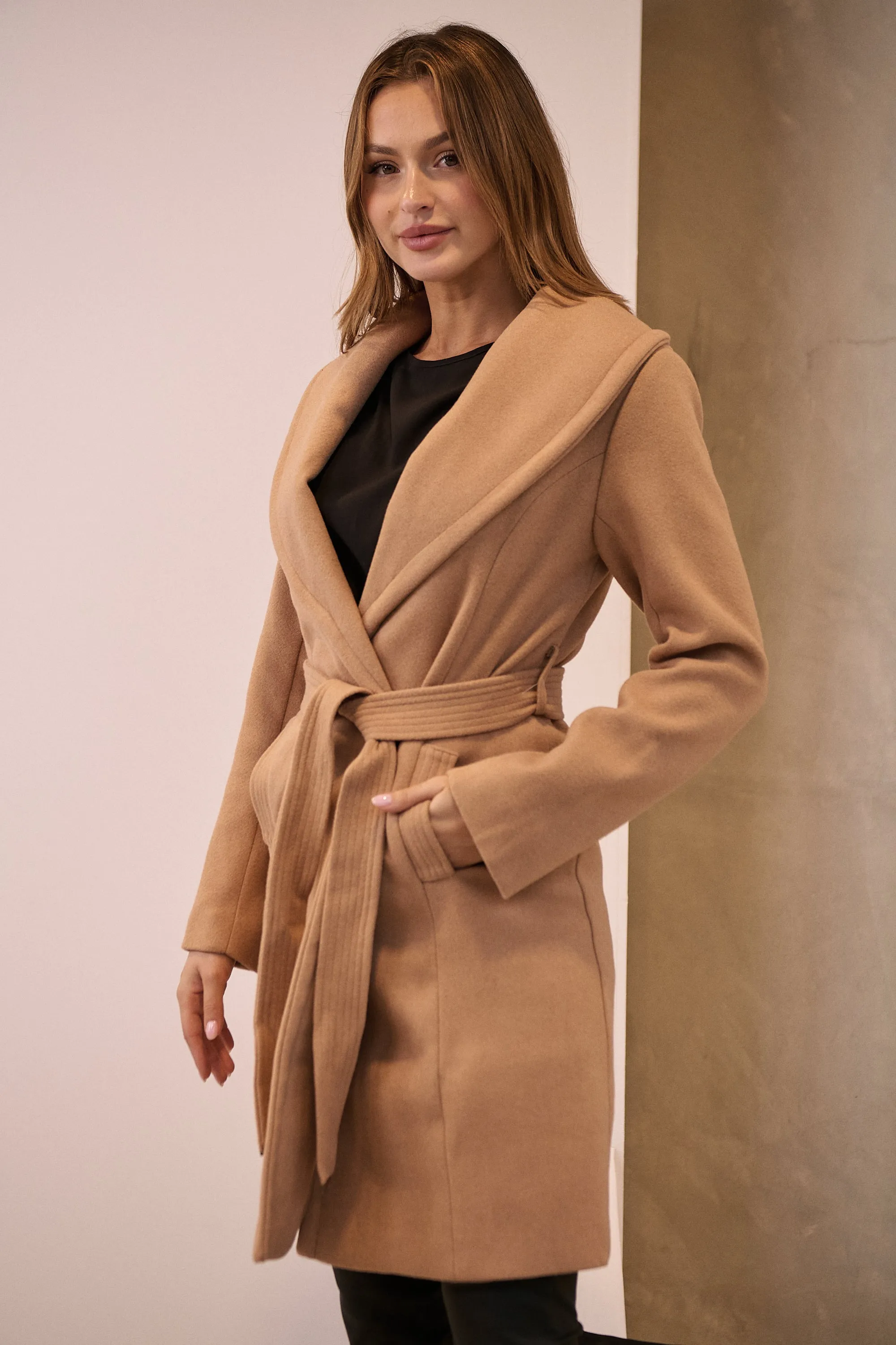 Ivy Camel Winter Wrap Coat