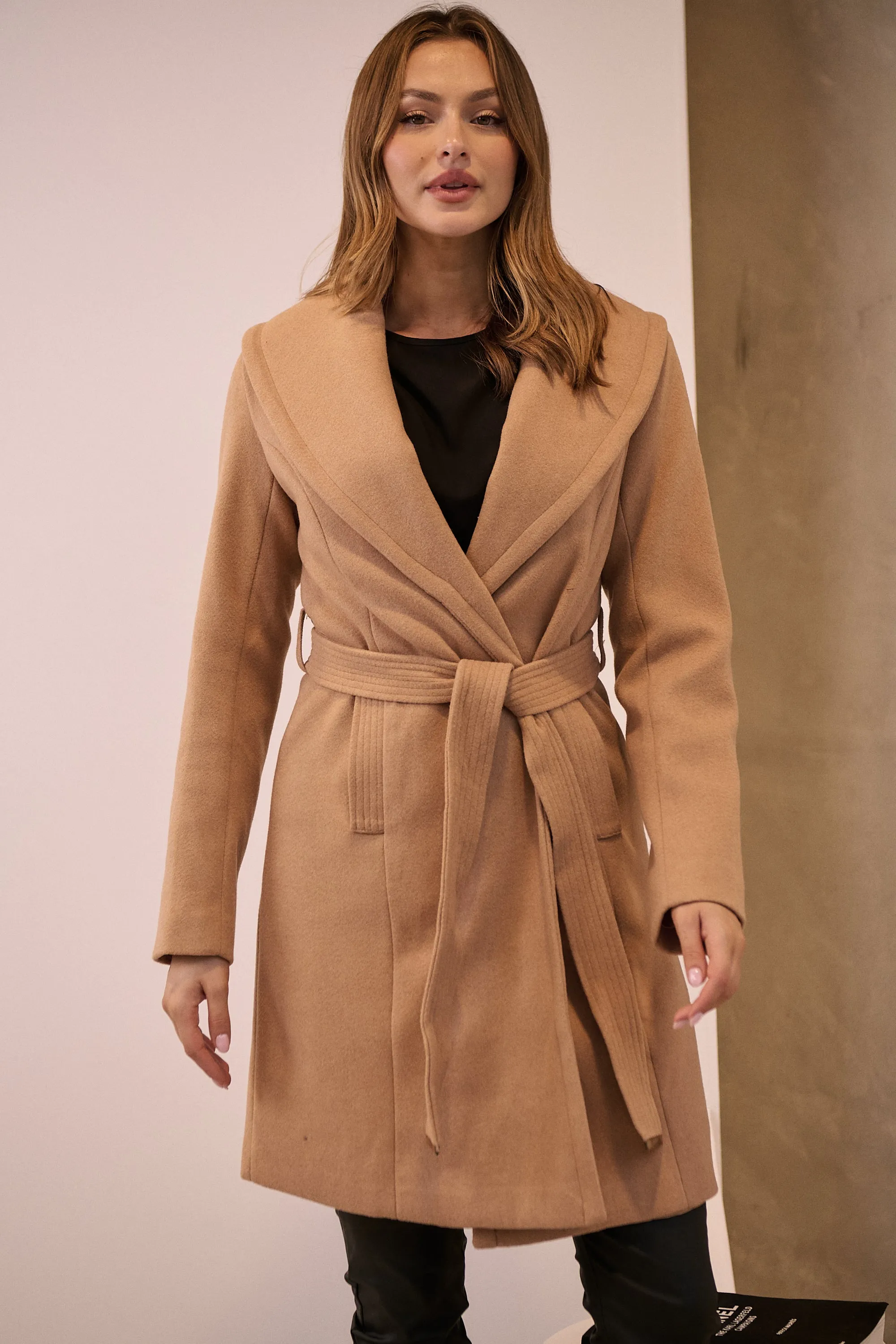 Ivy Camel Winter Wrap Coat