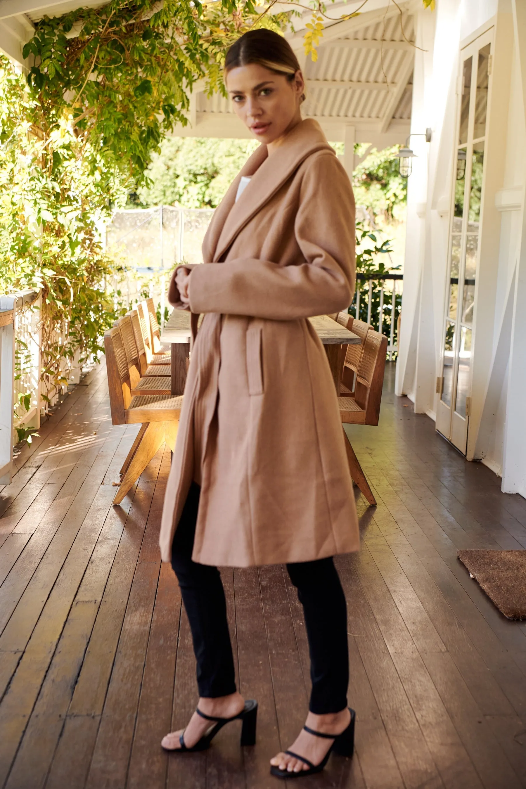 Ivy Camel Winter Wrap Coat