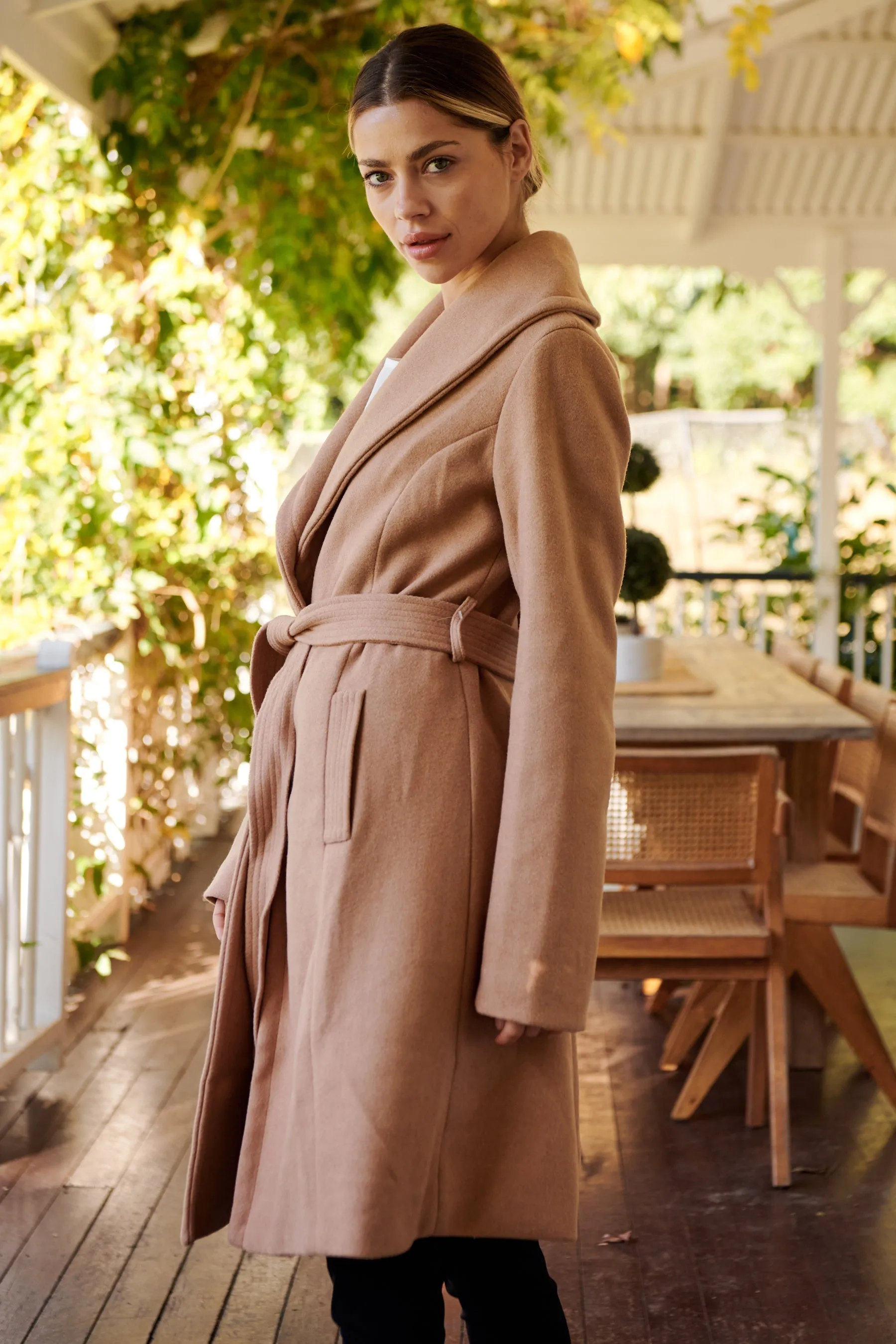 Ivy Camel Winter Wrap Coat