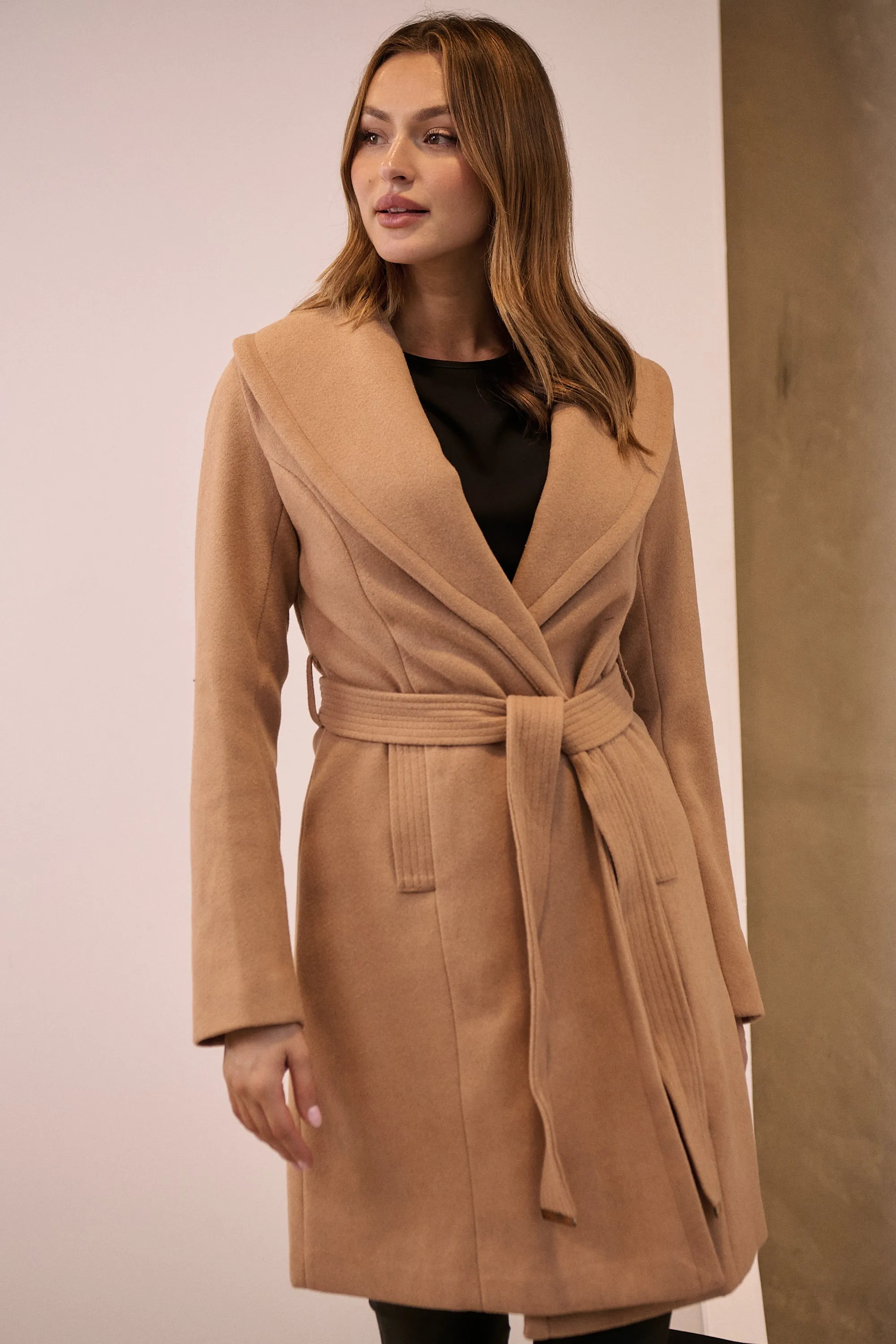 Ivy Camel Winter Wrap Coat