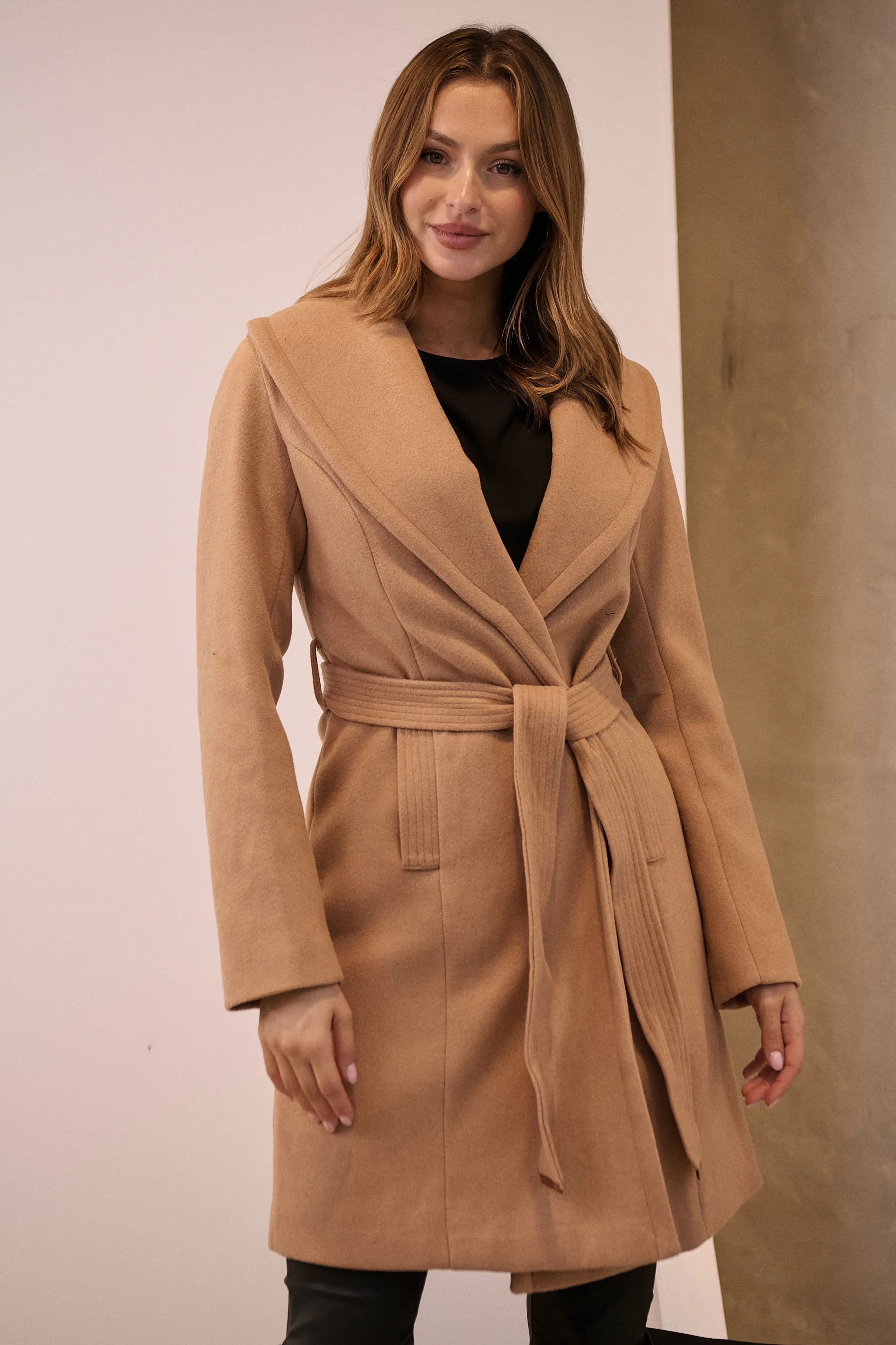 Ivy Camel Winter Wrap Coat