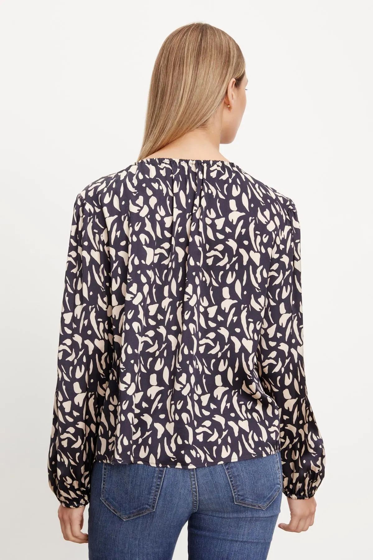 KADE PRINTED PEASANT BLOUSE