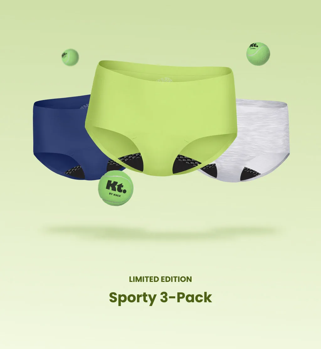 (Kit Item) Sporty UT 7-Pack Night Sky/Limeade/Heather Grey 3-Pack | Boyshort