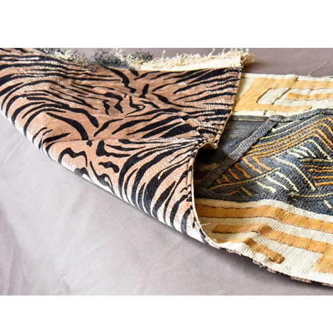 Kuba Reversible Throw | Brown Zebra Print