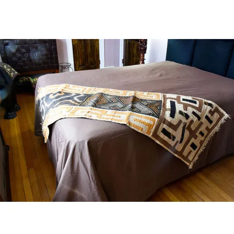 Kuba Reversible Throw | Brown Zebra Print