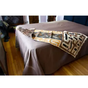 Kuba Reversible Throw | Brown Zebra Print