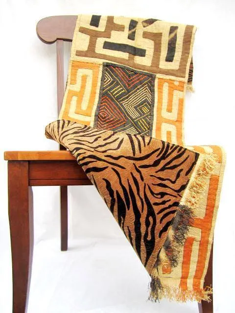 Kuba Reversible Throw | Brown Zebra Print