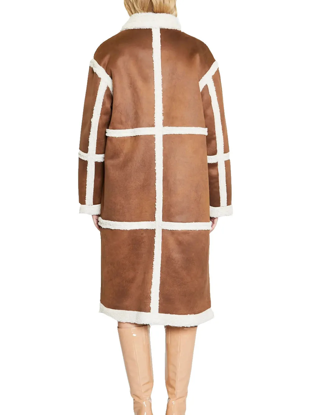 Ladies Coat - Tan Cream