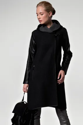 Lea - Anthracite Grey Wool Coat